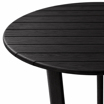 Mesa de comedor redonda '2496' Negra - Espacio Elemental