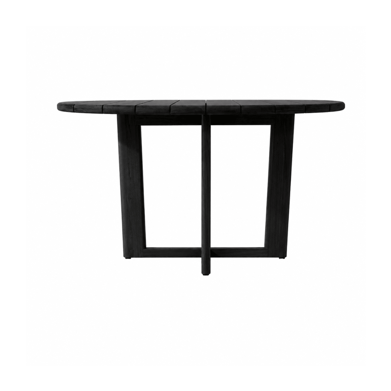 Mesa de comedor redonda '2496' Negra - Espacio Elemental