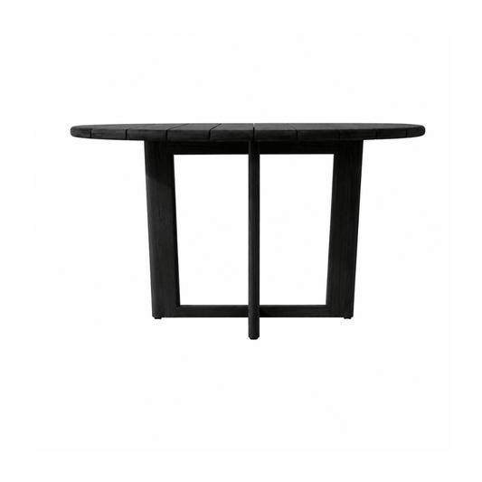 Mesa de comedor redonda '2496' Negra - Espacio Elemental