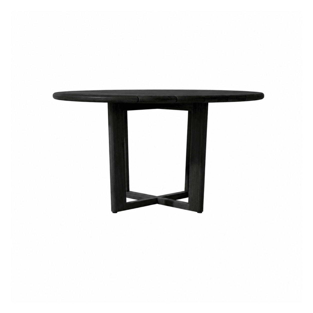 Mesa de comedor redonda '2496' Negra - Espacio Elemental