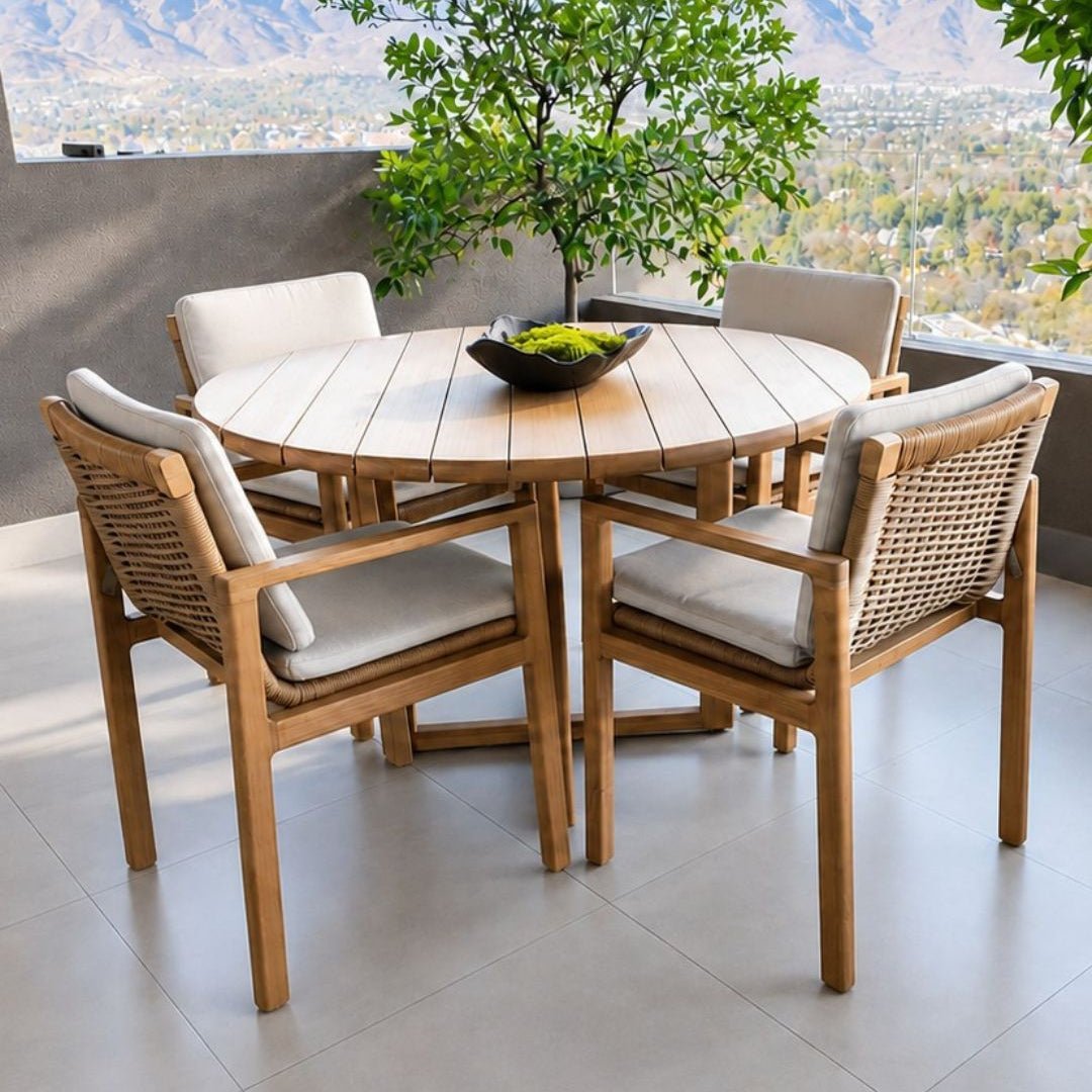 Silla Con Apoyabrazos '2496' Natural - Espacio Elemental